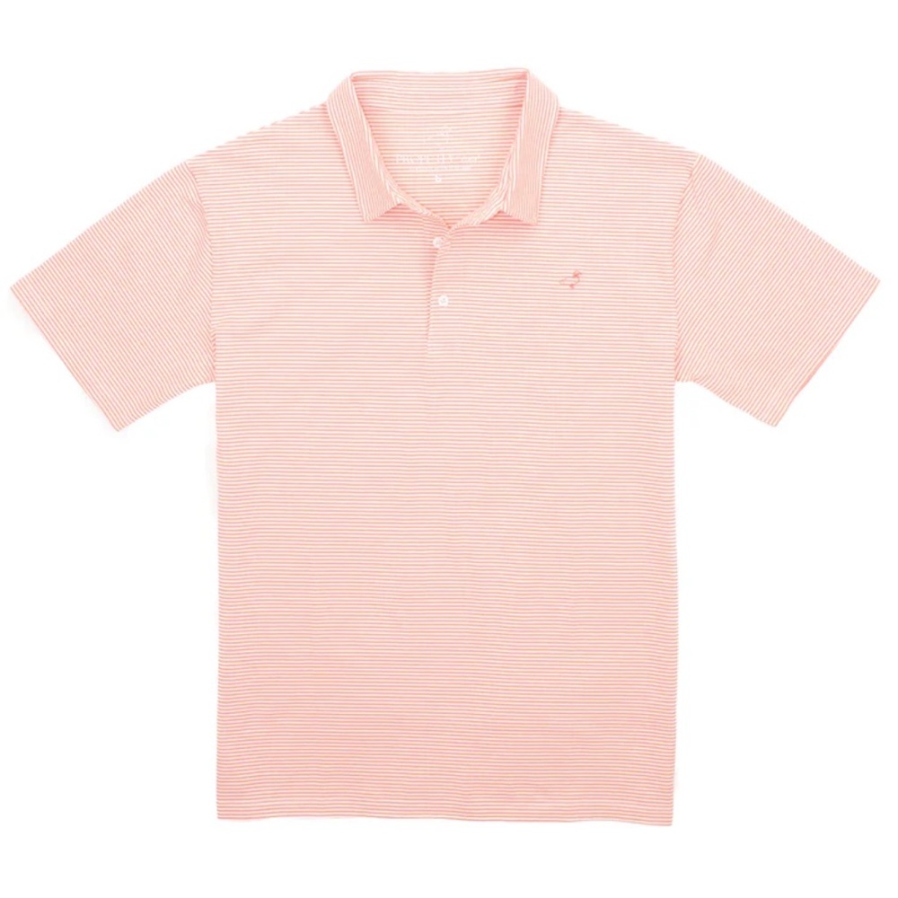 Properly Tied Coral Striped Polo Shirt Men’s XXL